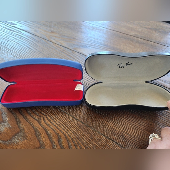 Ray-Ban Eyewear Glass Sunglass cases.  Black and Blue Children's sizes - Picture 3 of 5
